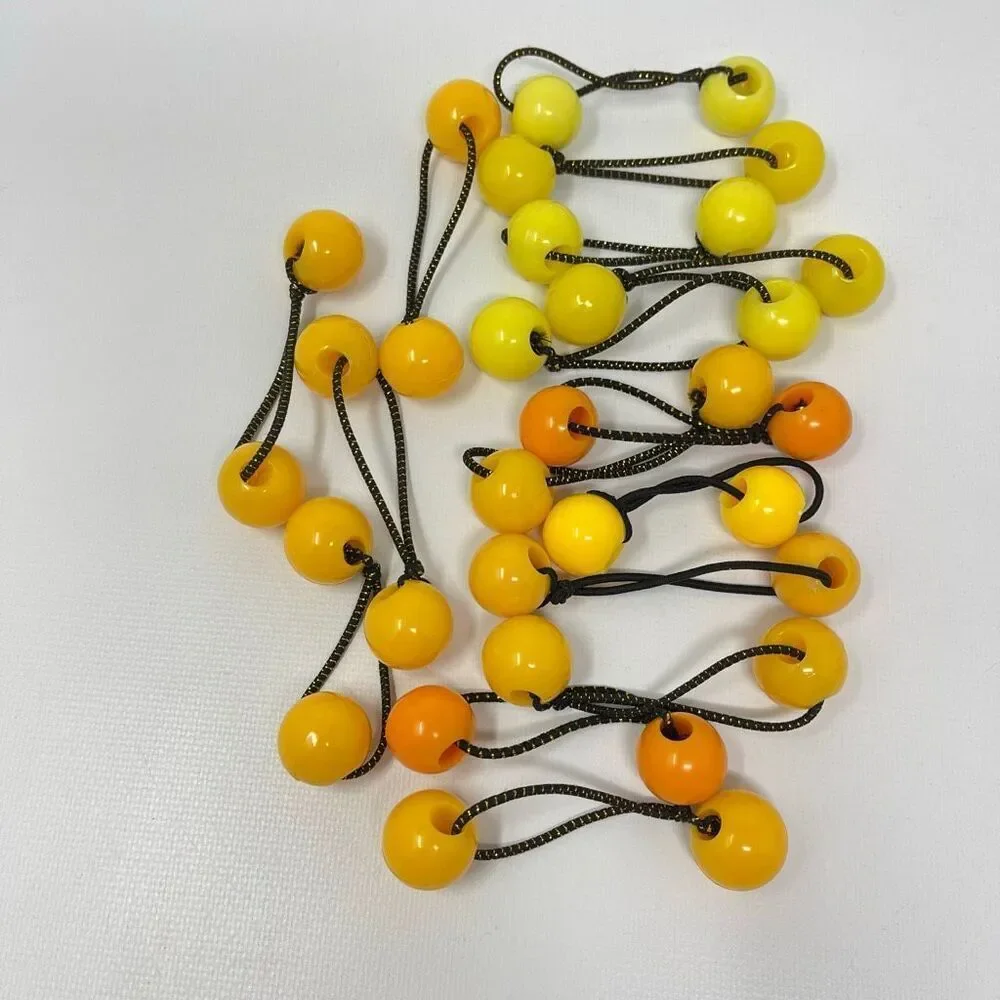 Twin Bead Hair Knocker Pony Tail Holders Bubbles Balls Tie Backs Lot of 156 Sets